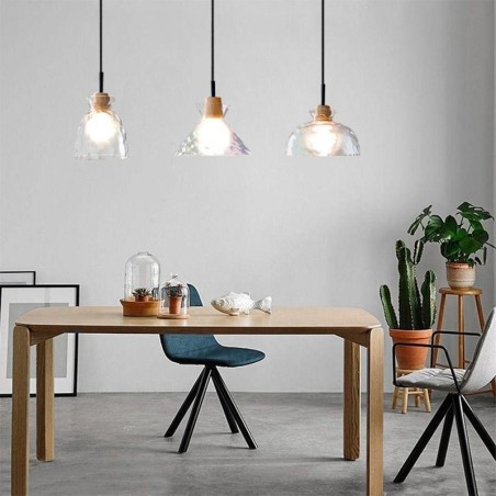 Modern Simple Pendant Light Water Permeable Glass 3 Ceiling Light Bedside Lamp Modern Simple Pendant Light Water Permeable Glass 3 Ceiling Light Bedside Lamp