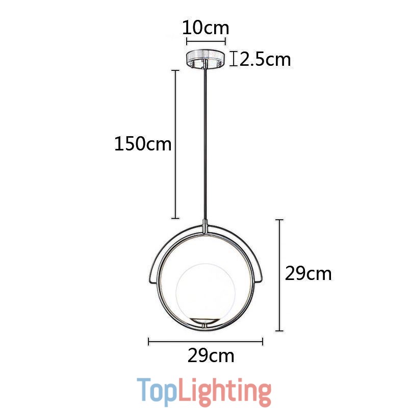 Glass Ball Pendant Light Decor Home Hanging Lamp