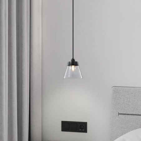Modern Glass Pendant Light Single Hanging Pendant Lighting With Clear Glass Shade Modern Glass Pendant Light Single Hanging Pendant Lighting With Clear Glass Shade