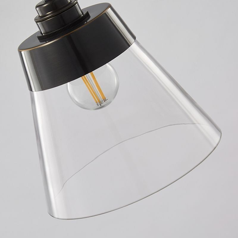 Modern Glass Pendant Light Single Hanging Pendant Lighting With Clear Glass Shade