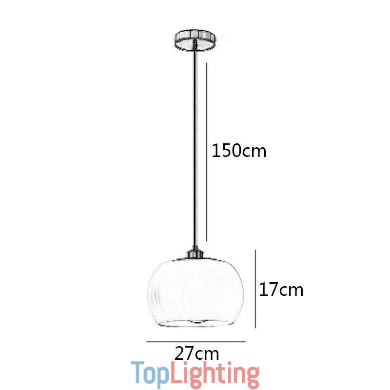 Modern Glass Pendant Light Pumpkin Design Pendant Lamp