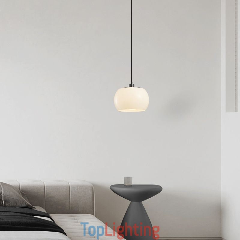 Modern Glass Pendant Light Pumpkin Design Pendant Lamp