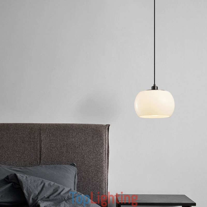 Modern Glass Pendant Light Pumpkin Design Pendant Lamp