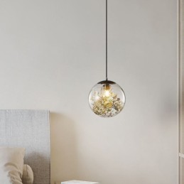 Glass Ball Pendant Light Leaves Christmas Hanging Lighting