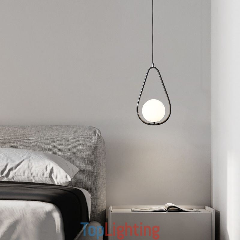 Modern Globe Pendant Light Glass Water Drop Pendant Lamp
