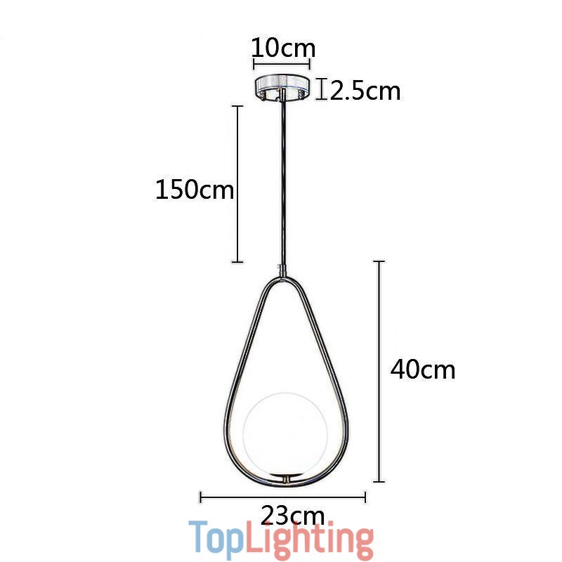 Modern Globe Pendant Light Glass Water Drop Pendant Lamp