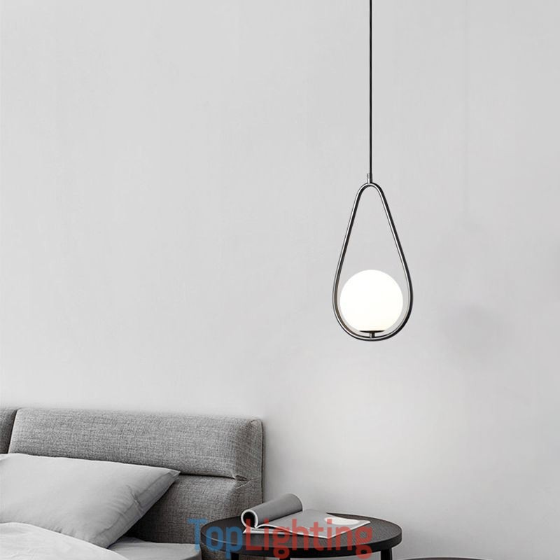 Modern Globe Pendant Light Glass Water Drop Pendant Lamp