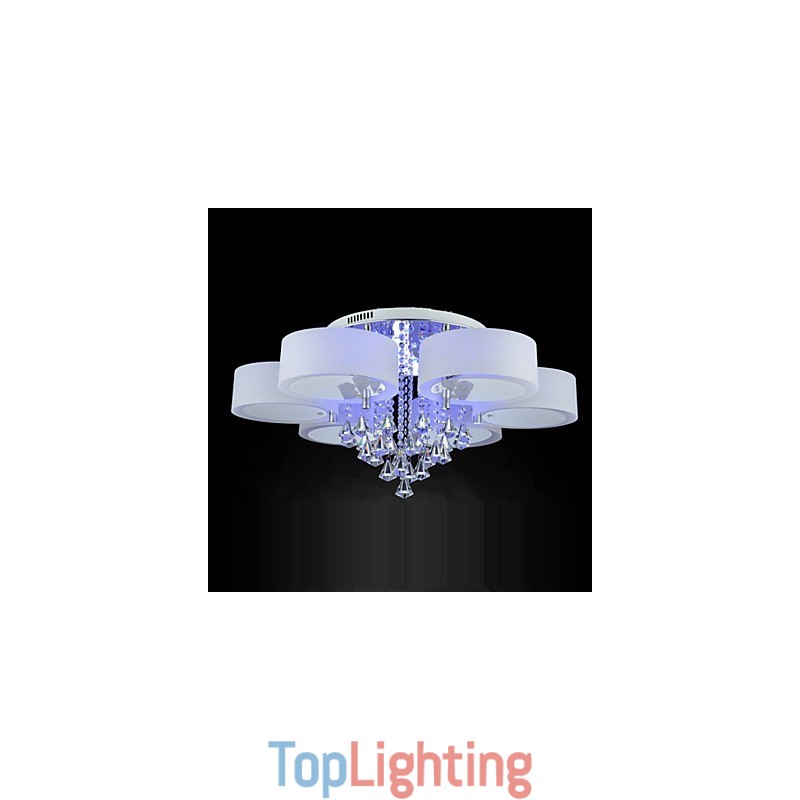Remote Control Flush Mount Crystal Included Modern Contemporary