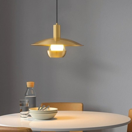 Brushed Gold Pendant Light Single Head Hanging Lamp Brushed Gold Pendant Light Single Head Hanging Lamp