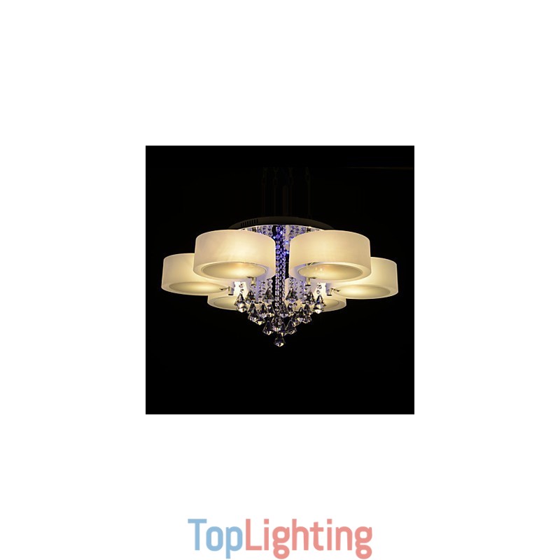 Remote Control Flush Mount Crystal Included Modern Contemporary