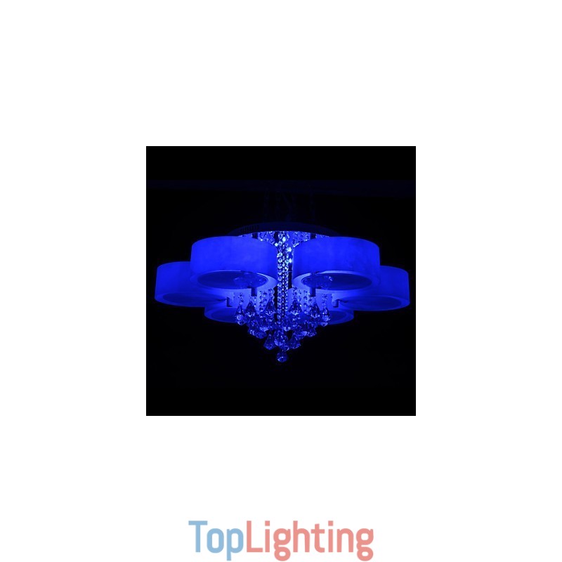 Remote Control Flush Mount Crystal Included Modern Contemporary