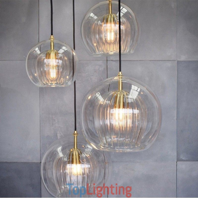 Modern Glass Pendant Light Single Head Hanging Lamp