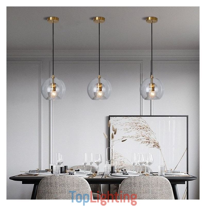 Modern Glass Pendant Light Single Head Hanging Lamp