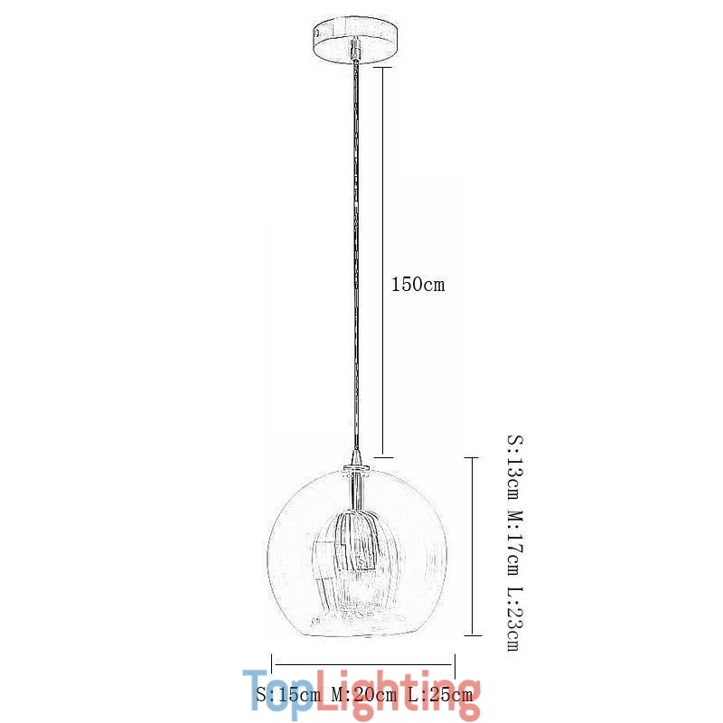 Modern Glass Pendant Light Single Head Hanging Lamp