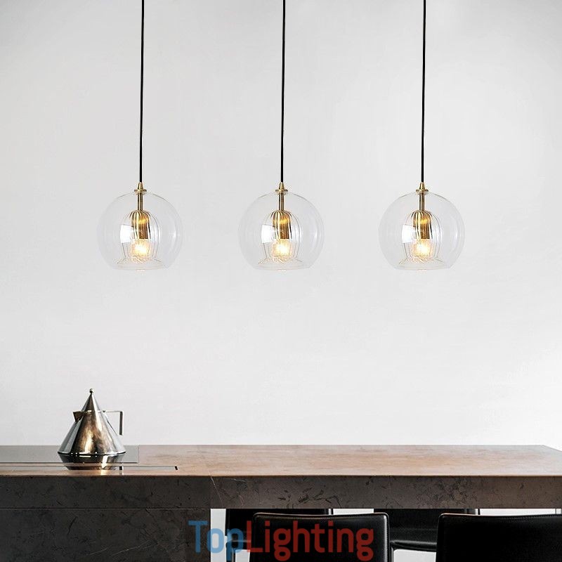 Modern Glass Pendant Light Single Head Hanging Lamp