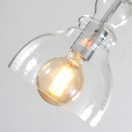 Modern Iron Pendant Light Gourd Glass Hanging Light