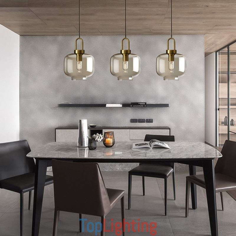 3 Light Pendant Light With Glass Shade Island