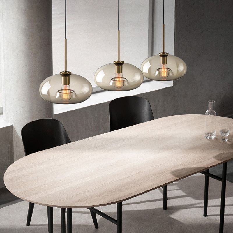 3 Light Glass Pendant Light Classic Cluster Hanging Lighting Fixture Café