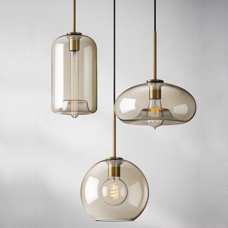 3 Light Glass Pendant Light Classic Cluster Hanging Lighting Fixture Café