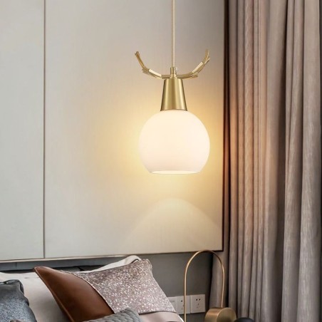 Modern Simple Copper Pendant Light Antler Hanging Light Modern Simple Copper Pendant Light Antler Hanging Light