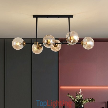 6 Light Modern Glass Ceiling Light Magic Bean Light Fixture 6 Light Modern Glass Ceiling Light Magic Bean Light Fixture