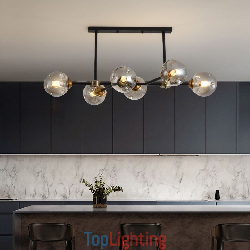 6 Light Modern Glass Ceiling Light Magic Bean Light Fixture