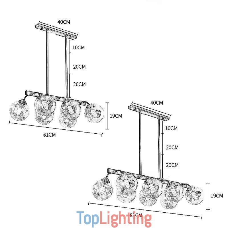 Magic Bean Pendant Light Glass Globe Lighting