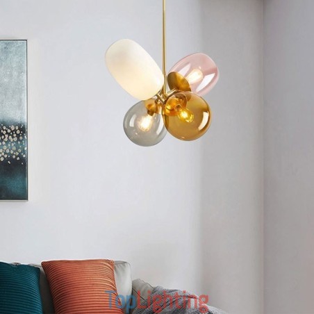 Nordic Unique Pendant Light Coloured Glass Princess Balloon Light Children Nordic Unique Pendant Light Coloured Glass Princess Balloon Light Children