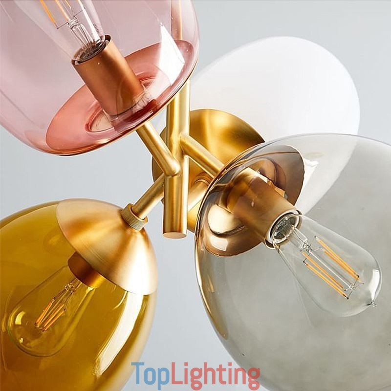 Nordic Unique Pendant Light Coloured Glass Princess Balloon Light Children