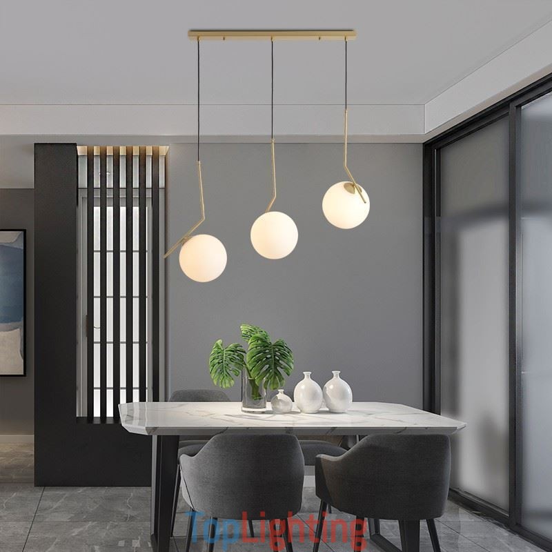 Glass Ball Light Fixture Island