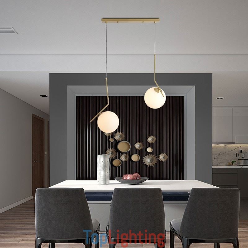 Glass Ball Light Fixture Island