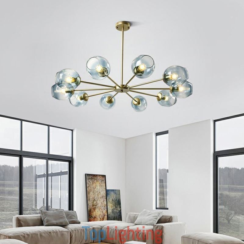 Nordic Glass Pendant Light Magic Bean Shape Lamp Chandelier Lighting
