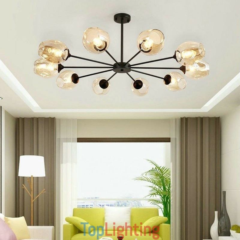 Nordic Glass Pendant Light Magic Bean Shape Lamp Chandelier Lighting