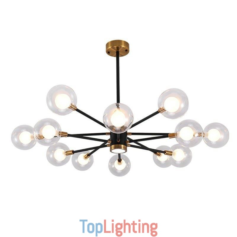 Nordic Glass Pendant Light Milky White Round Lamp Chandelier Lighting