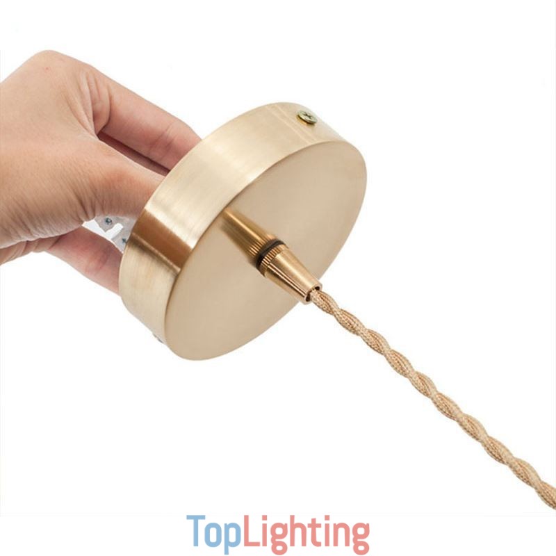 Modern Retro Glass Pendant Lighting Flower Shade Lamp With Twist Switch Light