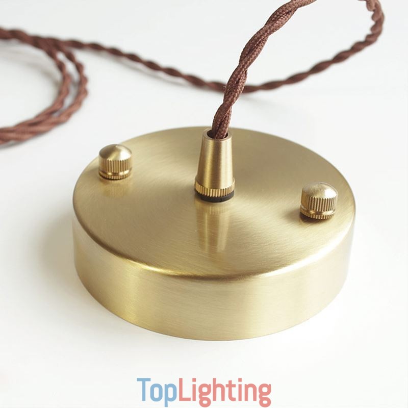Clear Ribbed Glass Pendant Light Flower Shape Lamp With Twist Switch