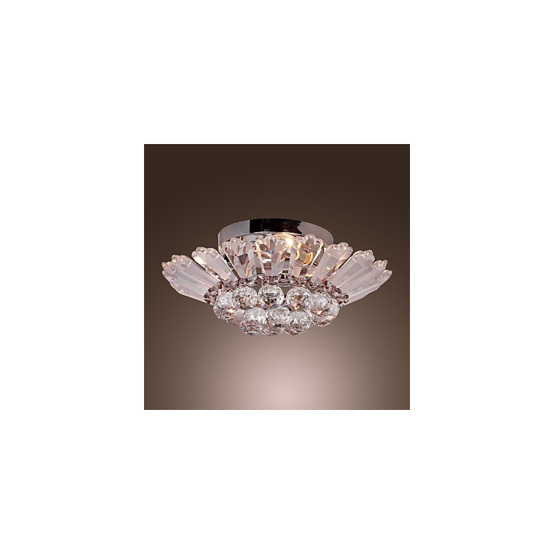 Modern Semi Flush Mount in Crystal Feature