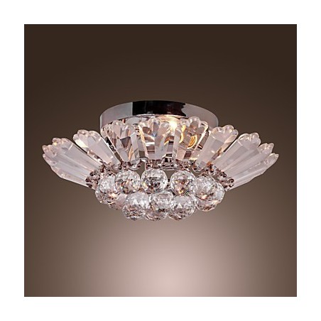 Modern Semi Flush Mount in Crystal Feature Modern Semi Flush Mount in Crystal Feature
