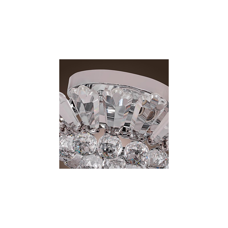 Modern Semi Flush Mount in Crystal Feature