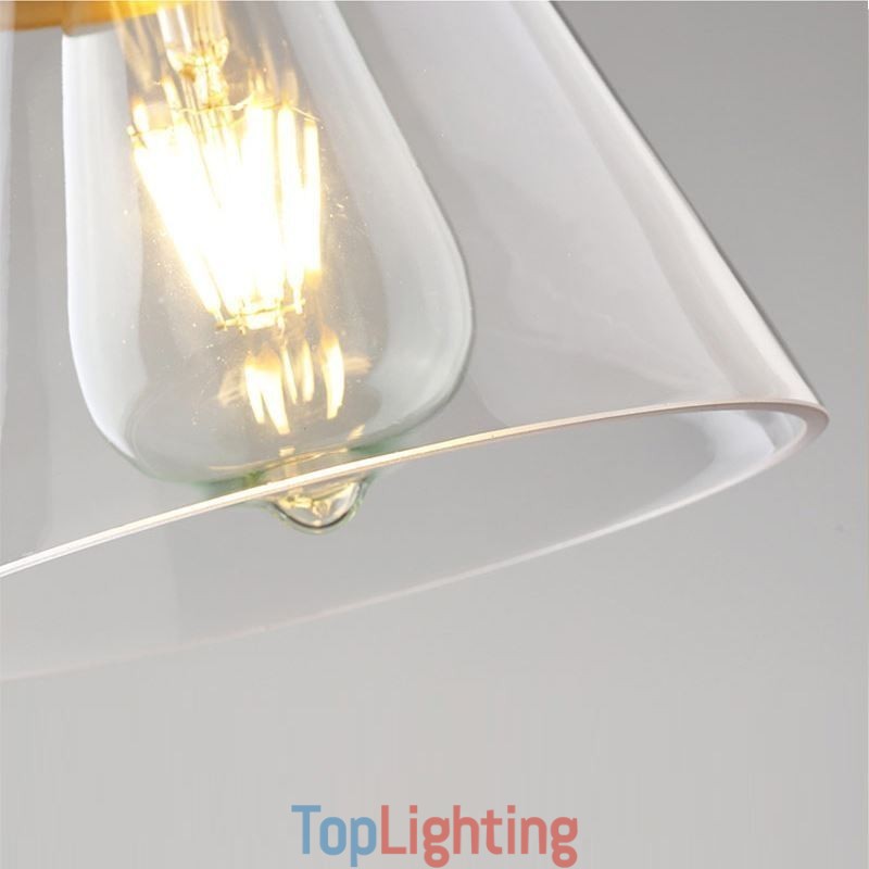 Nordic Retro Pendant Light Glass Shade Home Lighting Brass Holder Lamp Light