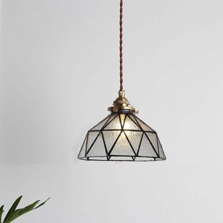 Geometric Stained Glass Pendant Light Geometric Stained Glass Pendant Light