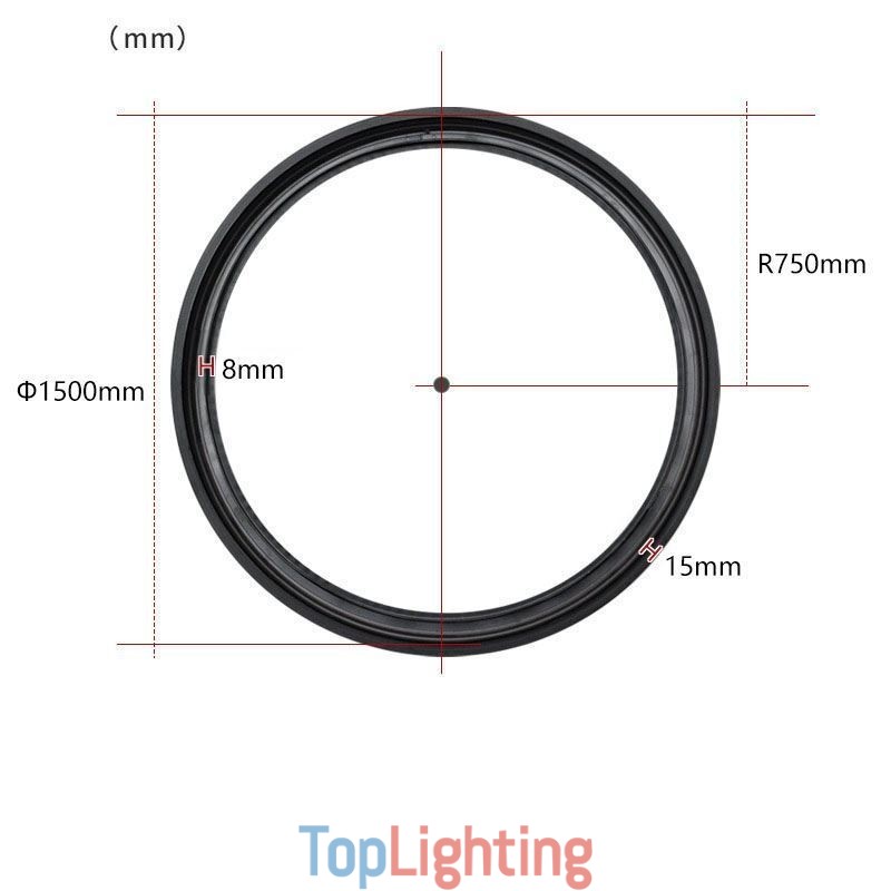 Circular Track Light Magnetic Recessed Track Lighting Fixture φ150cm
