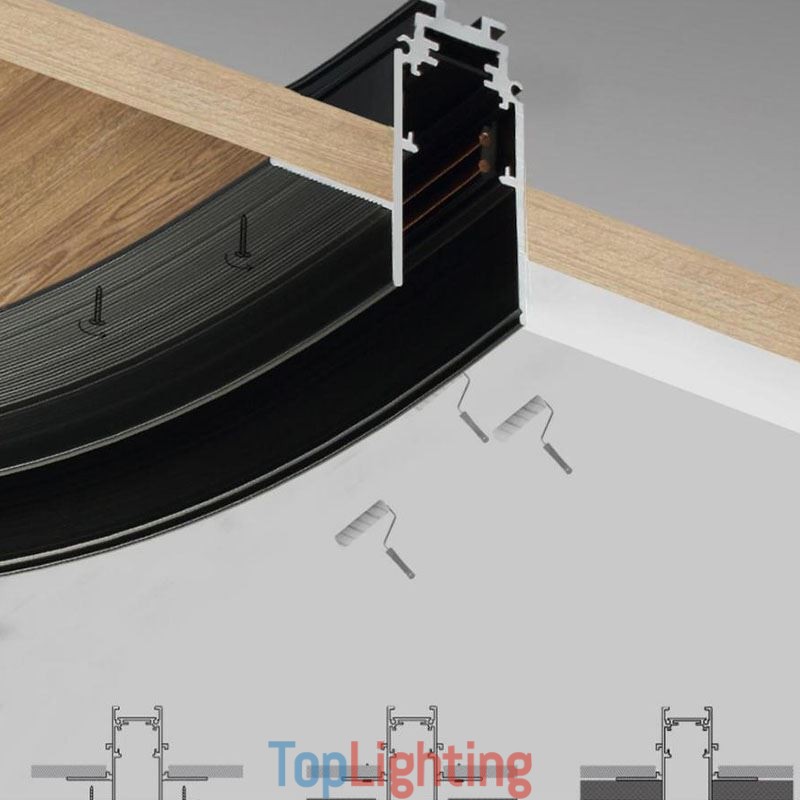 Circular Track Light System Magnetic Recessed Track Lighting Fixture φ120cm