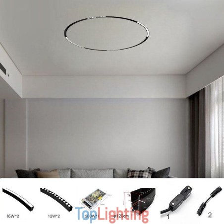Track Light Magnetic Recessed Circular Track Lighting Fixture 120cm Track Light Magnetic Recessed Circular Track Lighting Fixture 120cm