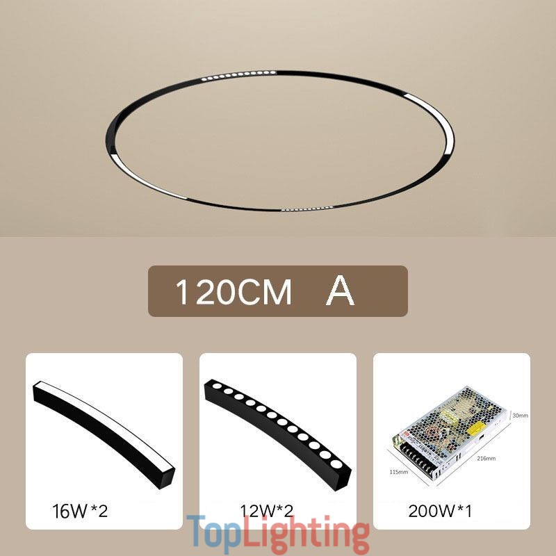 Track Light Magnetic Recessed Circular Track Lighting Fixture 120cm