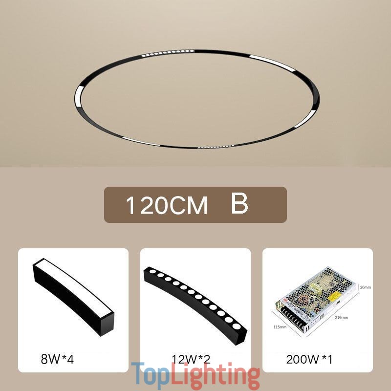 Track Light Magnetic Recessed Circular Track Lighting Fixture 120cm