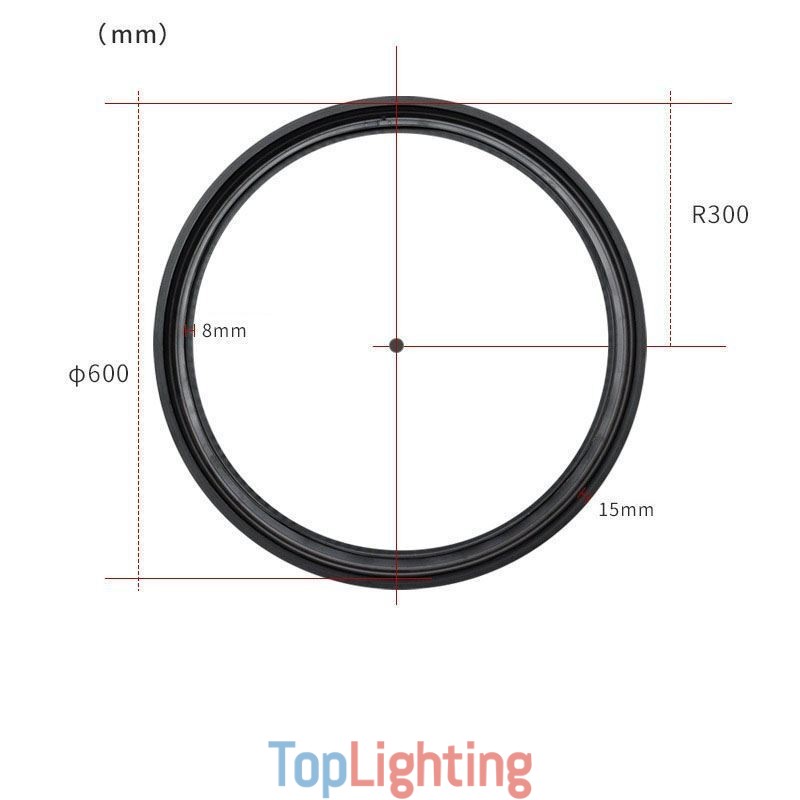 Circular Track Light Magnetic Recessed Spotlight Decorative Light 60cm