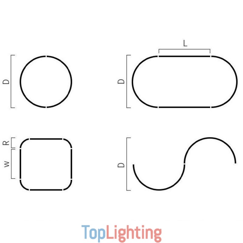 Recessed Track Lighting Rails Round Magnetic Aluminum Track Strips