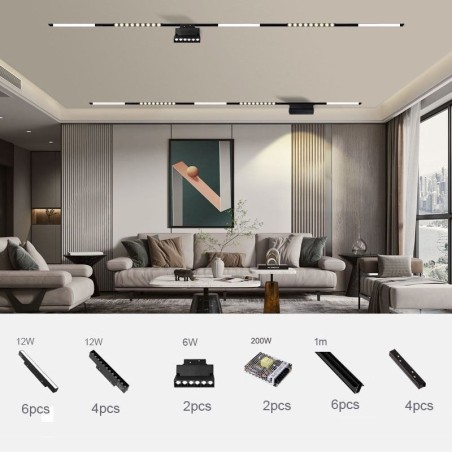 Recessed Spotlight Magnetic Track Light Decorative Light 3M*2 Recessed Spotlight Magnetic Track Light Decorative Light 3M*2