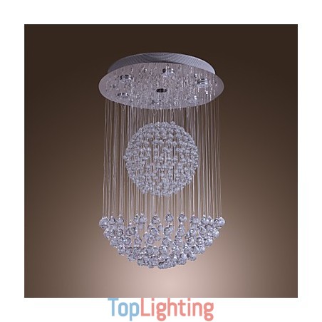 Modern Contemporary Crystal Chrome Chandelier Flush Mount Modern Contemporary Crystal Chrome Chandelier Flush Mount